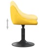 Tabouret de bar Jaune moutarde Velours 