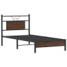 Cadre de lit sans matelas chêne marron 90x190cm bois ingénierie 