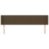 Tête de lit avec oreilles Marron Foncé 163x16x78/88 cm Tissu 