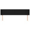 Tête de lit avec oreilles Noir 163x16x78/88 cm Tissu 