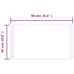 Miroir de salle de bain à LED 90x50 cm 