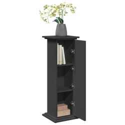 Piédestal avec rangement noir 31x30x90 cm bois d'ingénierie 