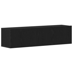 Meuble TV chêne noir 120x30x30,5 cm bois d'ingénierie 