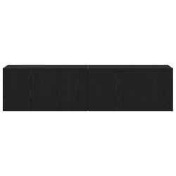Meuble TV chêne noir 120x30x30,5 cm bois d'ingénierie 