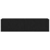 Meuble TV chêne noir 120x30x30,5 cm bois d'ingénierie 