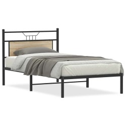 Cadre de lit sans matelas chêne sonoma 107x203 cm 