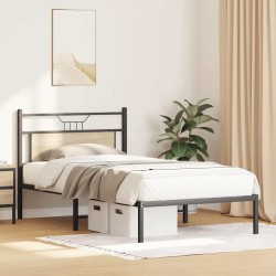 Cadre de lit sans matelas chêne sonoma 107x203 cm 
