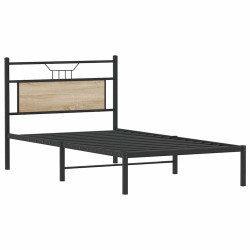 Cadre de lit sans matelas chêne sonoma 107x203 cm 