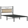Cadre de lit sans matelas chêne sonoma 107x203 cm 