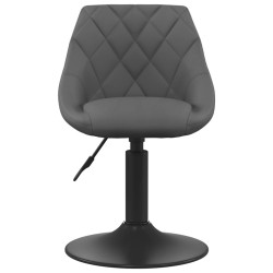 Chaise de salle à manger Gris foncé Velours 