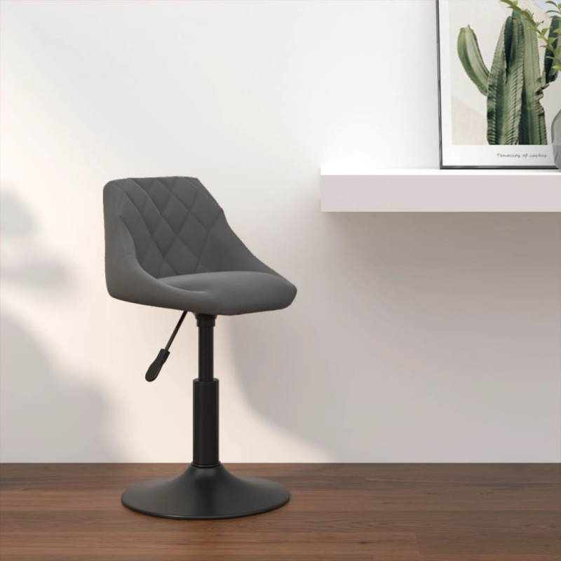 Tabouret de bar Gris foncé Velours Tabouret de bar Gris foncé Velours