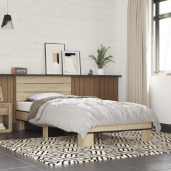 Cadre de lit sans matelas chêne sonoma 100x200 cm 