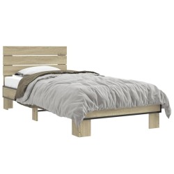Cadre de lit sans matelas chêne sonoma 100x200 cm 