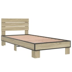 Cadre de lit sans matelas chêne sonoma 100x200 cm 