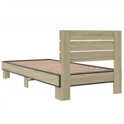Cadre de lit sans matelas chêne sonoma 100x200 cm 