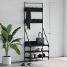 Porte-vêtements et rangement des chaussures noir 72x34x184 cm 