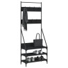 Porte-vêtements et rangement des chaussures noir 72x34x184 cm 