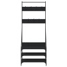 Porte-vêtements et rangement des chaussures noir 72x34x184 cm 