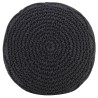 Pouf fait à la main en macramé Anthracite 45x30 cm Coton 