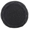 Pouf fait à la main en macramé Anthracite 45x30 cm Coton 