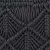 Pouf fait à la main en macramé Anthracite 45x30 cm Coton 