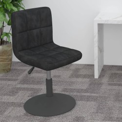 Tabouret de bar pivotant noir velours 