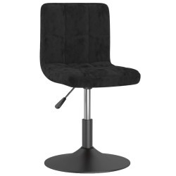Tabouret de bar pivotant noir velours 