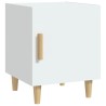 Tables de chevet 2 pcs Blanc Bois d'ingénierie 