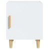 Tables de chevet 2 pcs Blanc Bois d'ingénierie 