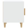 Tables de chevet 2 pcs Blanc Bois d'ingénierie 