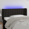 Tête de lit à LED Noir 103x16x78/88 cm Tissu 
