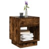 Table basse avec LED infini chêne fumé 40x40x50 cm 