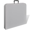 Table de jardin pliable 122 cm blanche en HDPE 