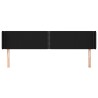 Tête de lit avec oreilles Noir 203x16x78/88 cm Tissu 