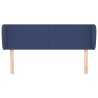 Tête de lit avec oreilles Bleu 103x23x78/88 cm Tissu 
