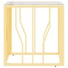 Table basse doré 50x50x50 cm acier inoxydable et verre 