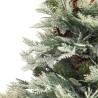 Sapin de Noël pré-éclairé et pommes de pin vert 120cm PVC et PE 