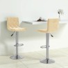 Tabourets de bar lot de 2 crème velours 