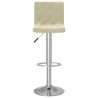 Tabourets de bar lot de 2 crème velours 