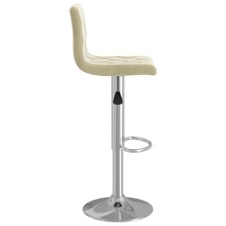 Tabourets de bar lot de 2 crème velours 