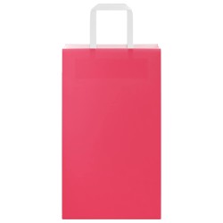 Sacs en papier 250 pcs avec poignées rose 21x11x36 cm 