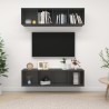 Meubles TV muraux 2 pcs Gris Bois d'ingénierie 