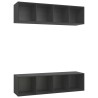 Meubles TV muraux 2 pcs Gris Bois d'ingénierie 