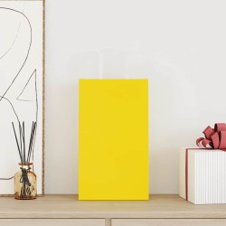Sacs en papier 250 pcs avec poignées jaune 21x11x36 cm 