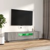 Ensemble de meubles TV avec lumières LED 2 pcs Sonoma gris 