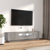 Ensemble de meubles TV avec lumières LED 2 pcs Sonoma gris 