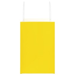 Sacs en papier 250 pcs avec poignées jaune 21x11x36 cm 