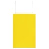 Sacs en papier 250 pcs avec poignées jaune 21x11x36 cm 