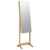 Armoire à bijoux avec miroir sur pied 42x38x152 cm 