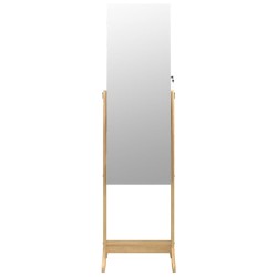 Armoire à bijoux avec miroir sur pied 42x38x152 cm 